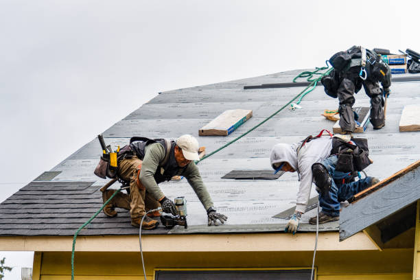 Professional Gutter Installation technician working in Tamaqua, PA